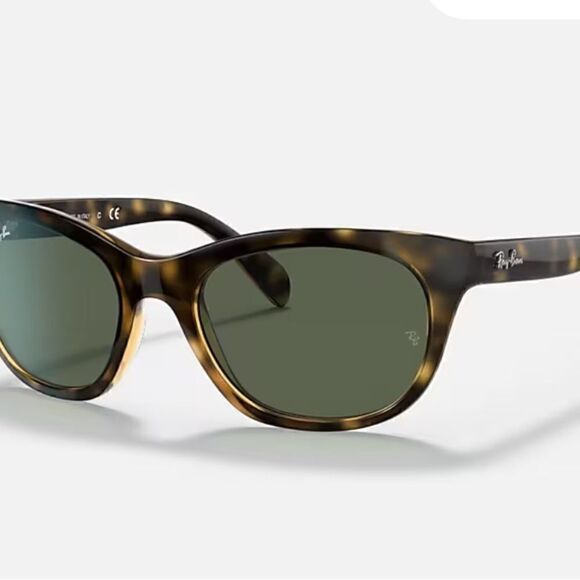 Ray-Ban RB4216 Women\'s Sunglasses 601/11 Polished Havana LENSES Green NWT $229 main image 7